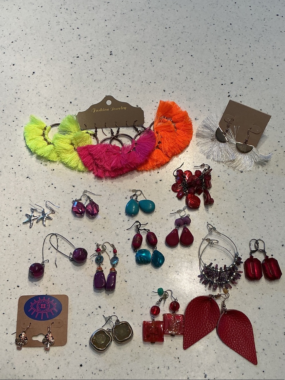 18 pair pierced earrings.